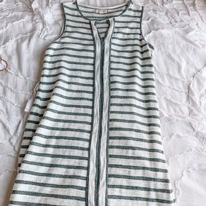 Navy and White Striped Dress